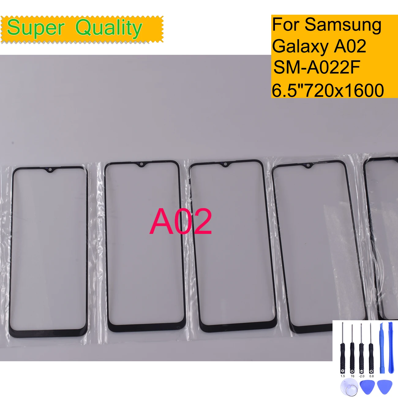 

For Samsung Galaxy A02 Touch Screen Front Glass Panel LCD Outer Display Lens A02 A022 SM-A022F Front Glass Replacement
