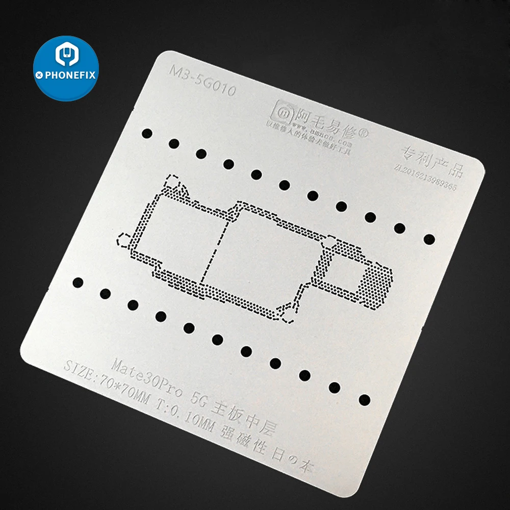 

BGA Soldering Template for Huawei Mate30 Pro 4G 5G Middle Frame BGA Reballing Stencil Tin Planting Net for Motherboard Repair