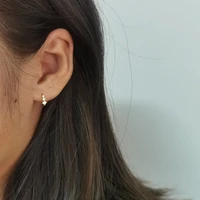 luxury fine jewelry piercing earring plated gold zircon s925 silver needle stud earrings for women wedding accessories girl gift