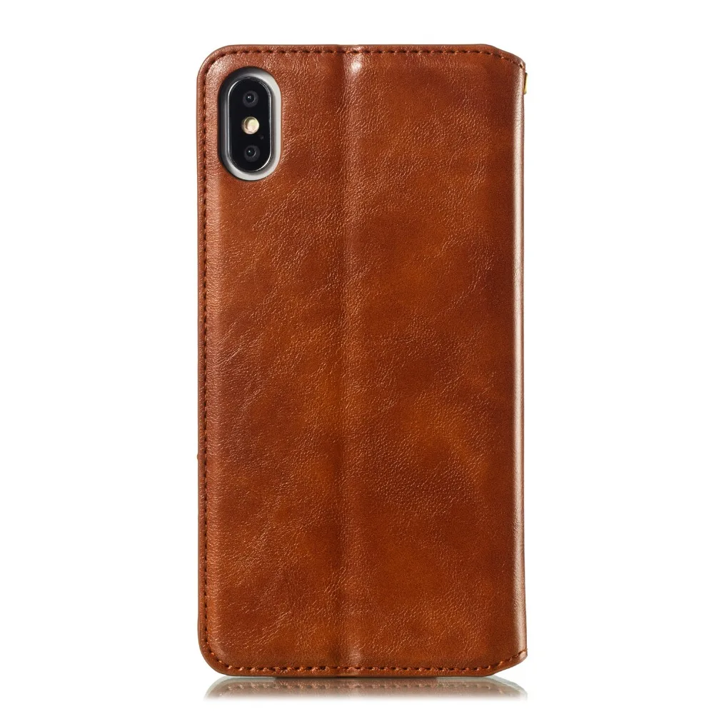 Для iPhone 6 6S 7 8 Plus XR Xs Max 11 11 Pro Max ретро кожаный чехол с отделением для карт, на магните чехол для телефона