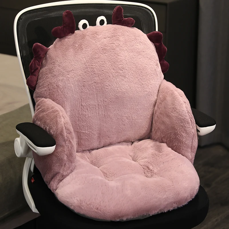 

Cartoon Rabbit Fur Half-Circle Cushion Office Chair Cushion Lazy Sofa Non-Slip Cushion Plush Thickened Student Cushion