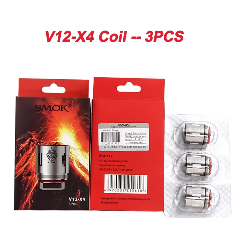 Оригинальная катушка SMOK для атомайзера емкость TFV12 3 шт. головка 6 мл атомайзер Cloud