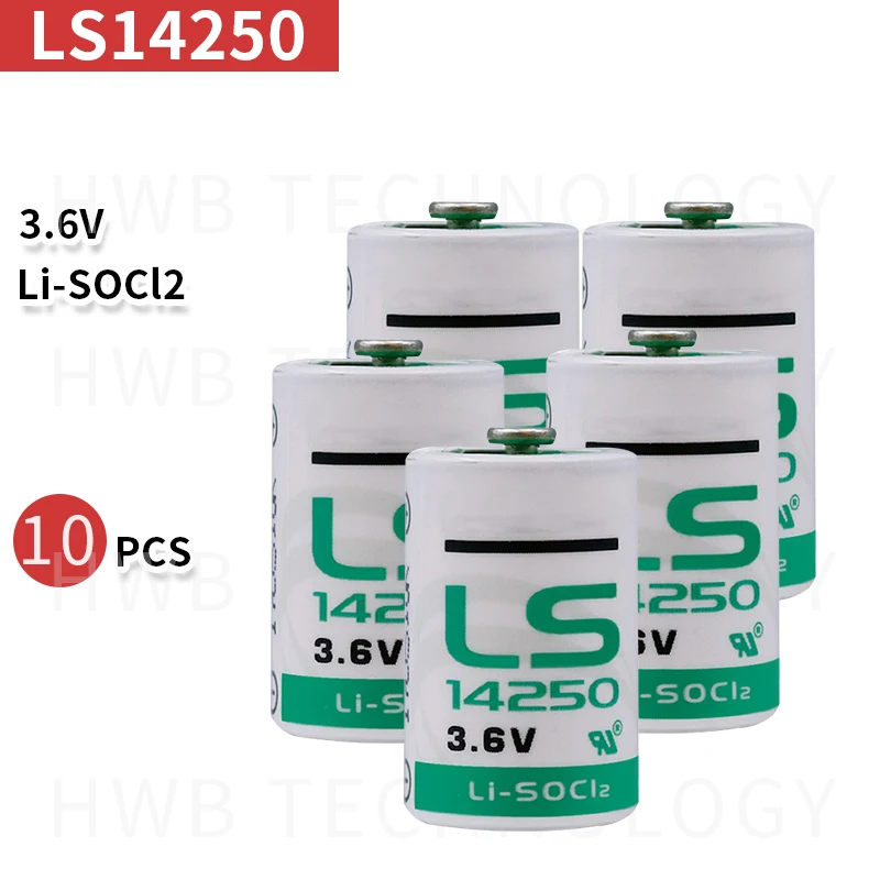 10 шт./лот новый оригинальный SAFT LS14250 AA 3 6 В 900 мАч Тионилхлорид низкий саморазряд