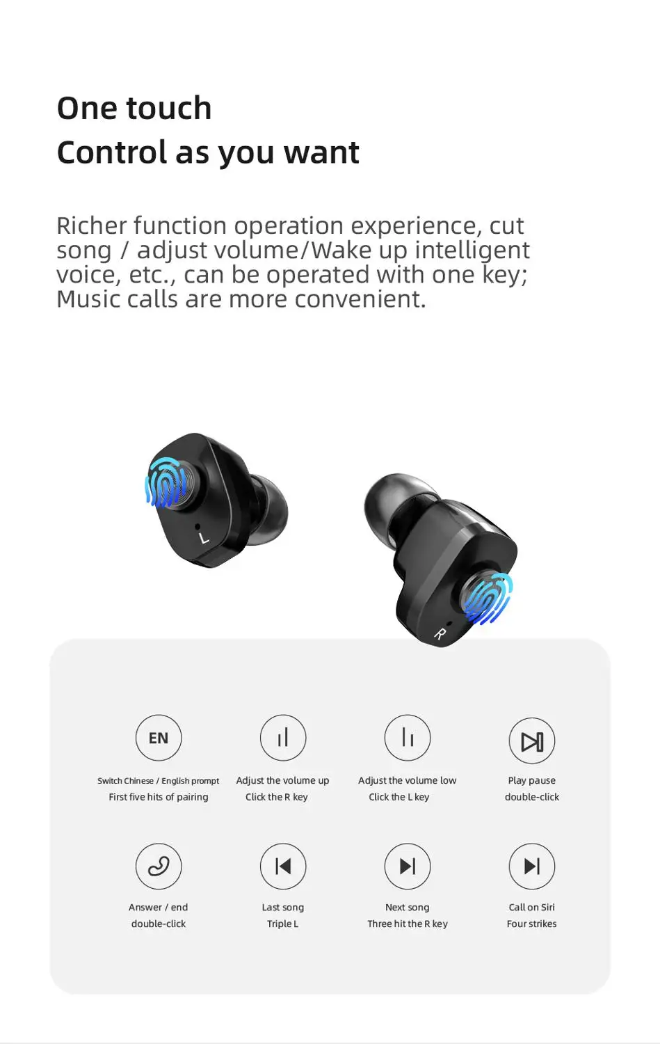 Мужские Смарт-часы Bluetooth-наушники два в одном смарт-браслет для звонков женский