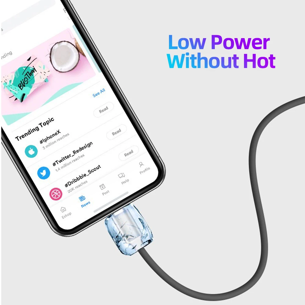 ANMONE Luminous Voice Control USB Cable Type C Micro Phone Charger Car Telephone Accessories | Мобильные телефоны и