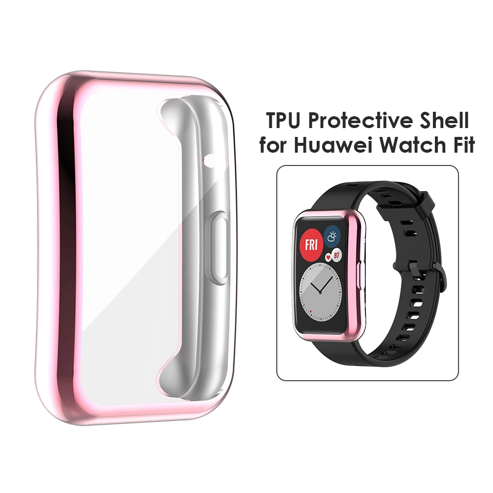 Мягкий защитный чехол из ТПУ на весь экран рамка для Huawei Watch Fit ремешок бампер