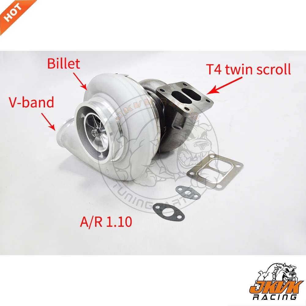 

JKVK гоночное улучшенное быстрое S475 Колесо компрессора 1.10A/R Turbo Charge T4 Twin прокрутка 500-1100HP