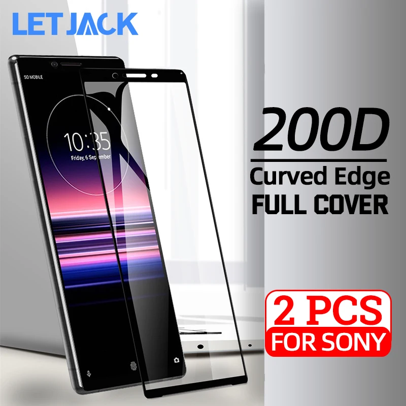 

200D Full Curved Screen Protector for Sony Xperia 1 10 II 5 XZ5 Screen Protector for Sony XZ2 XZ1 Compact XA2 XA1 Plus XZ Glass