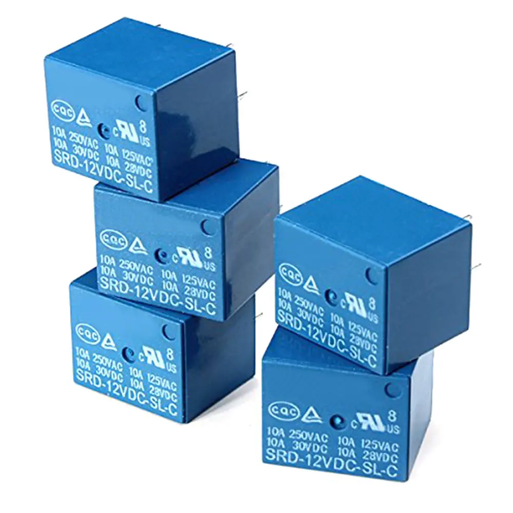 

10 шт./компл. оригинальное новое реле мощности SRD-12VDC-SL-C 12V 10A 250VAC 5PIN высококачественное реле мощности