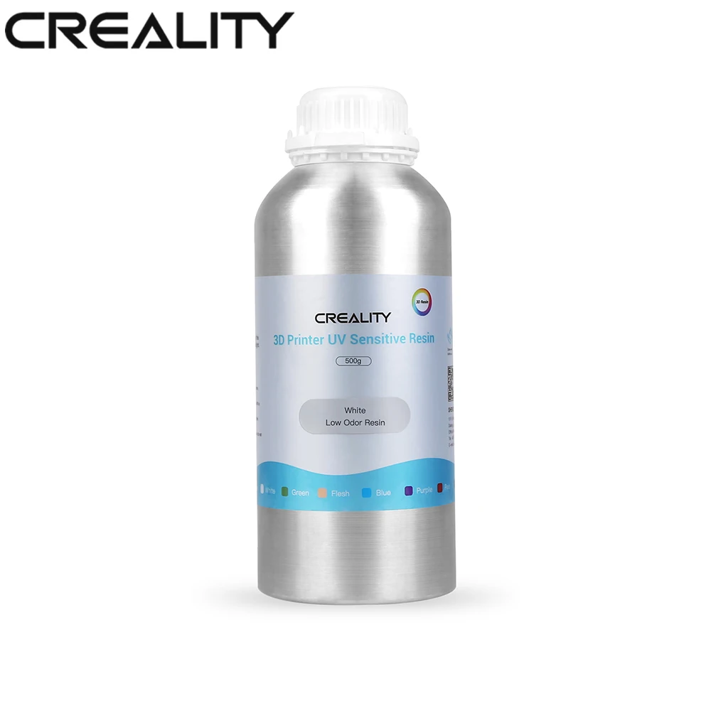 

Creality Original 3D Printer Material LCD Low Odor Rigid Resin 0.5kg 3D Printer Thirteen Colors Low Viscosity for LCD 3D Printer