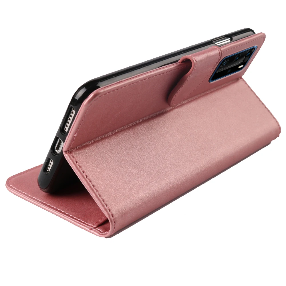 

ROEMI For Huawei P40 Ultra-Thin and Lightweight Convenient Stand Function Leather Case with Front Buckle Flip PU Case