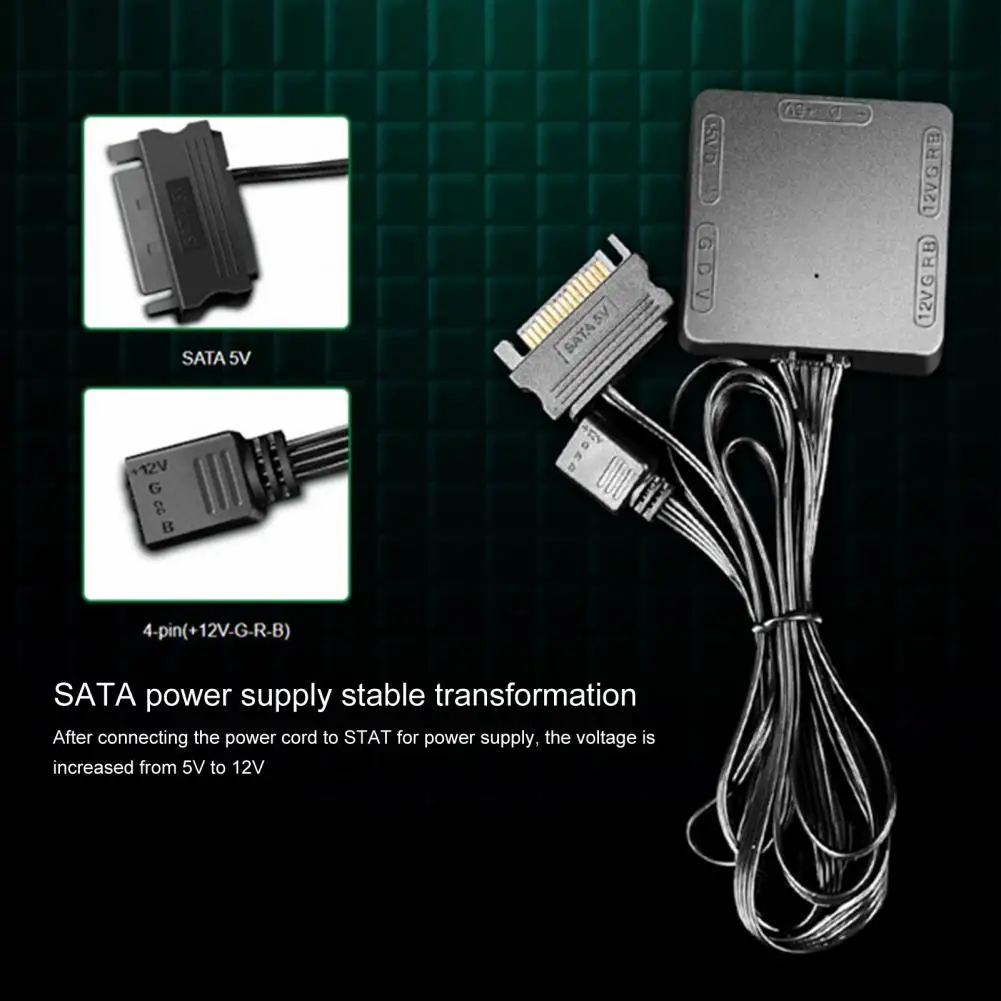 Практичная RGB-разветвитель ABS с интерфейсом SATA легко носить собой для