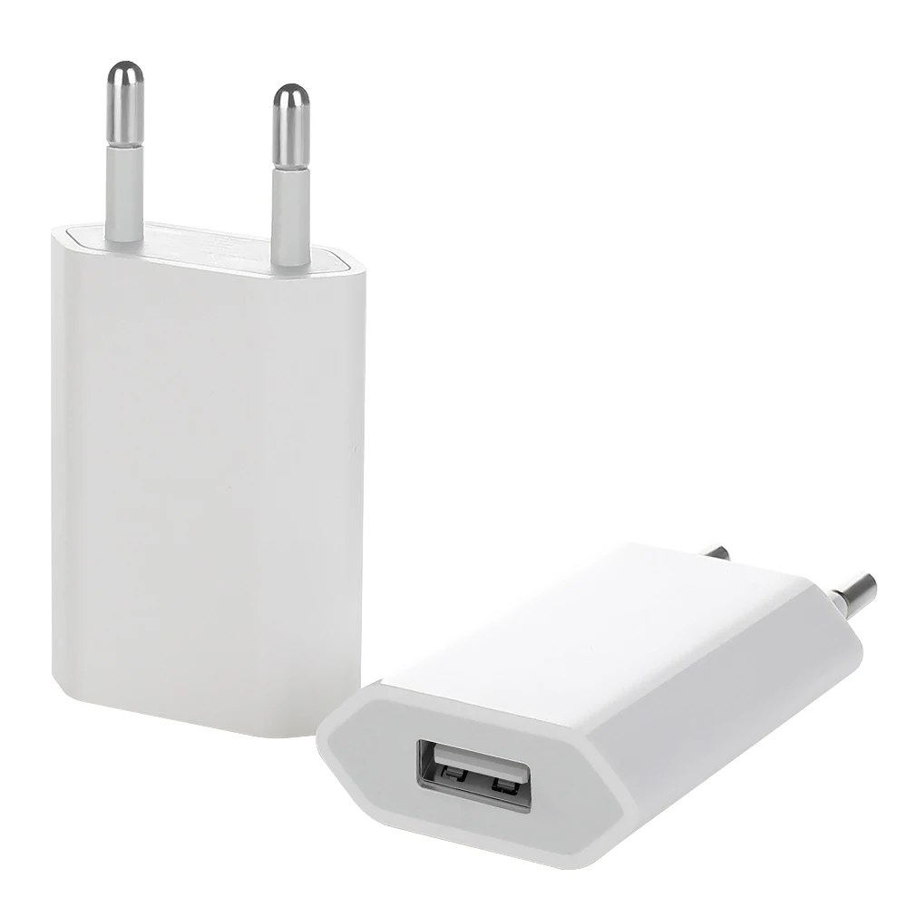 Зарядное устройство USB с европейской вилкой для IPhone X 7 5 телефон 6 s Plus настенный
