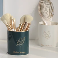 nordic ceramic marble make up brush organizer cosmetic eyebrow pencil lipstick storage tube pen holder jewelry storage box