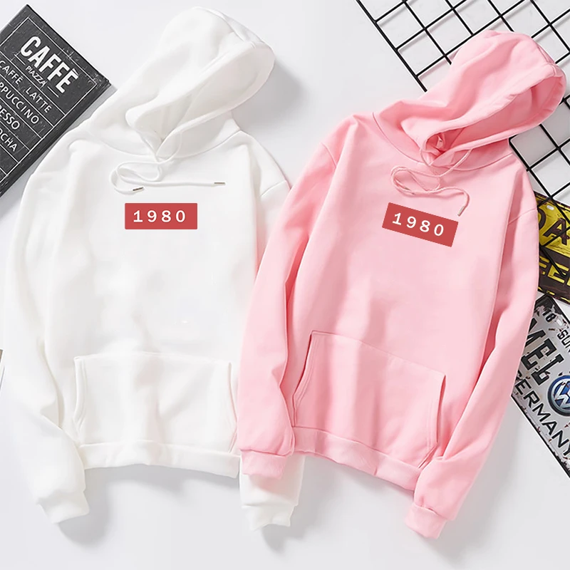 

1980 Funny Mens Women Couple Hoodies Print Oversized Warm Hoodie Fashion Casual Hoodie Sweatshirt Streetwear Harajuku Female