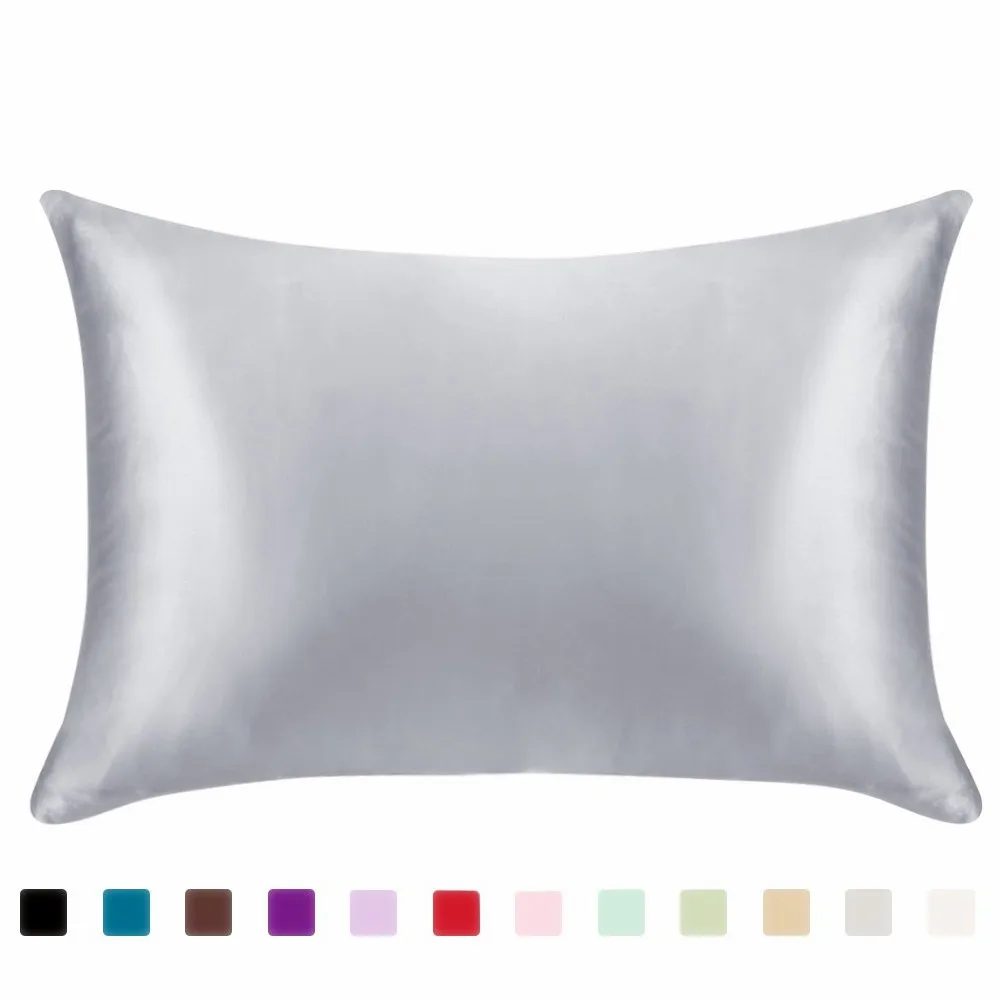 

1/2PCS Pure Silk satin Pillowcase Silky Soft Pillow Case