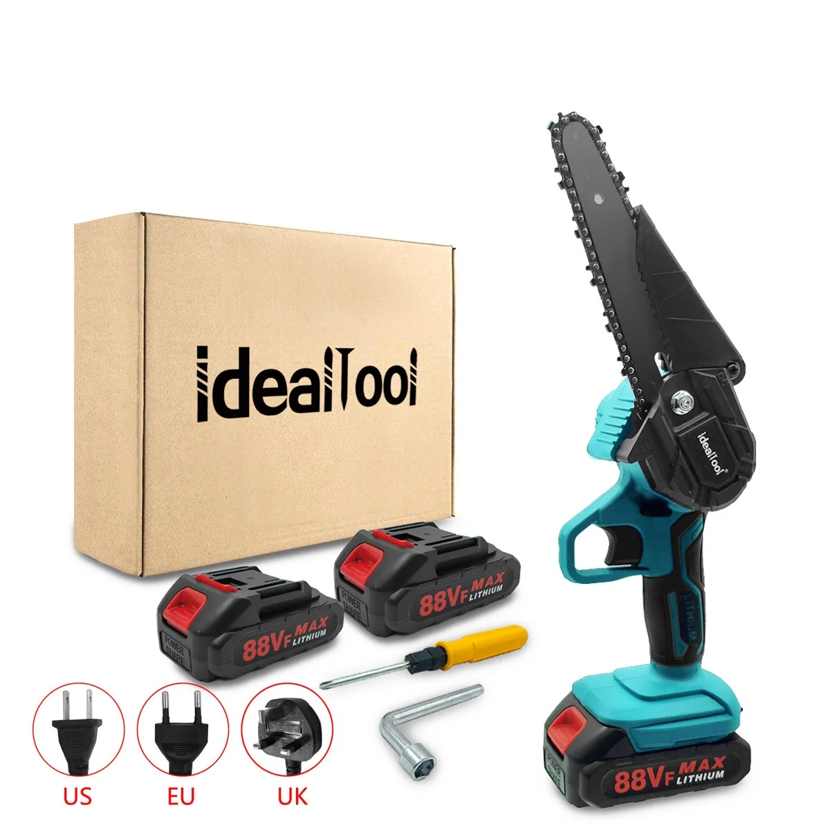 

6inch Electric Mini Chain Saws Pruning ChainSaw Cordless Garden Tree Logging Trimming Saw For Wood Cutting With Lithium Battery