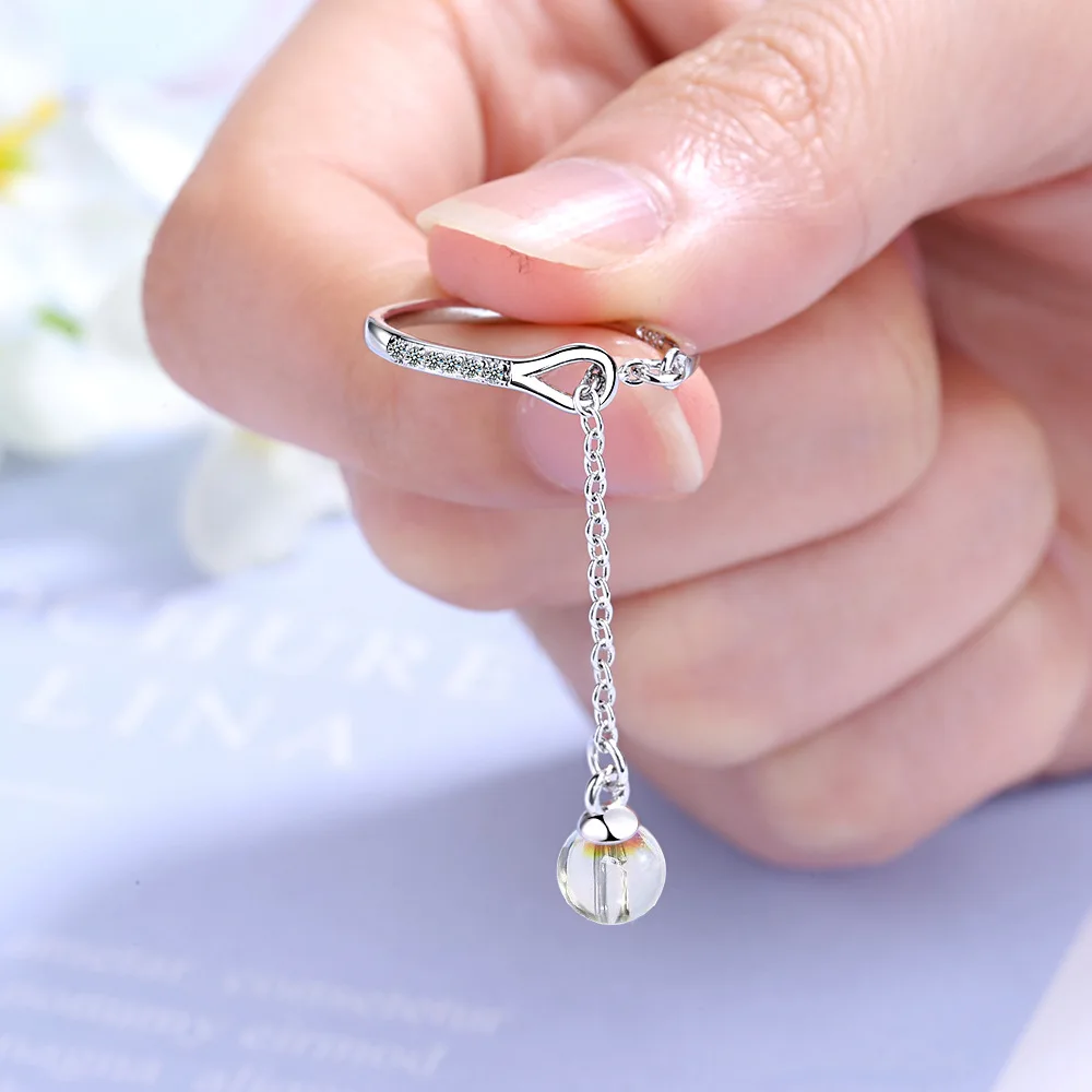 MEETSOFT посеребренное Открытое кольцо для женщин простое регулируемое круглое с