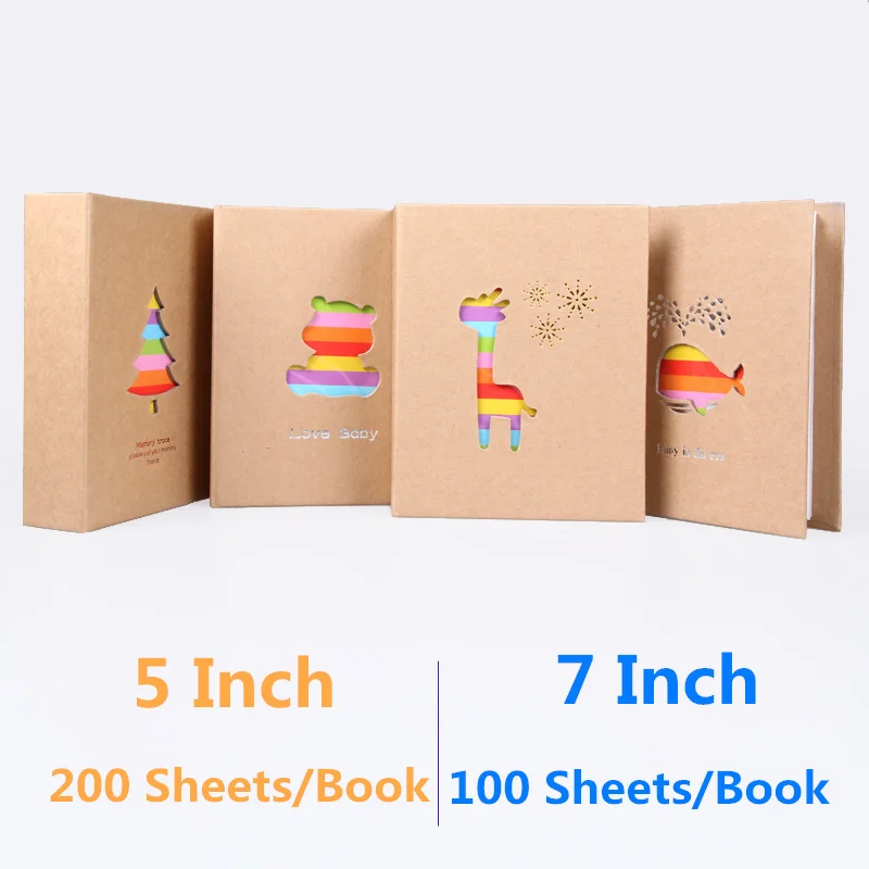 

Новый фотоальбом для новорожденных, 5/7 дюйма, альбом для креативного роста ребенка, семейный альбом, детский первый подарок для роста