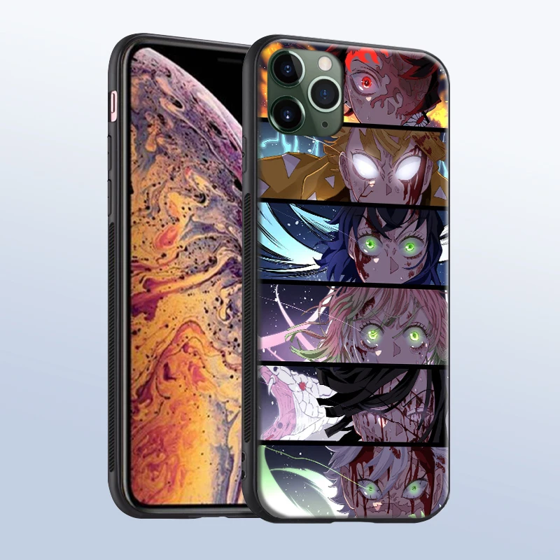 kimetsu no yaiba anime phone case cover shell for iphone 6s 7 8 plus x xr xs 11 pro max samsung s note 8 9 10 20 plus ultra free global shipping
