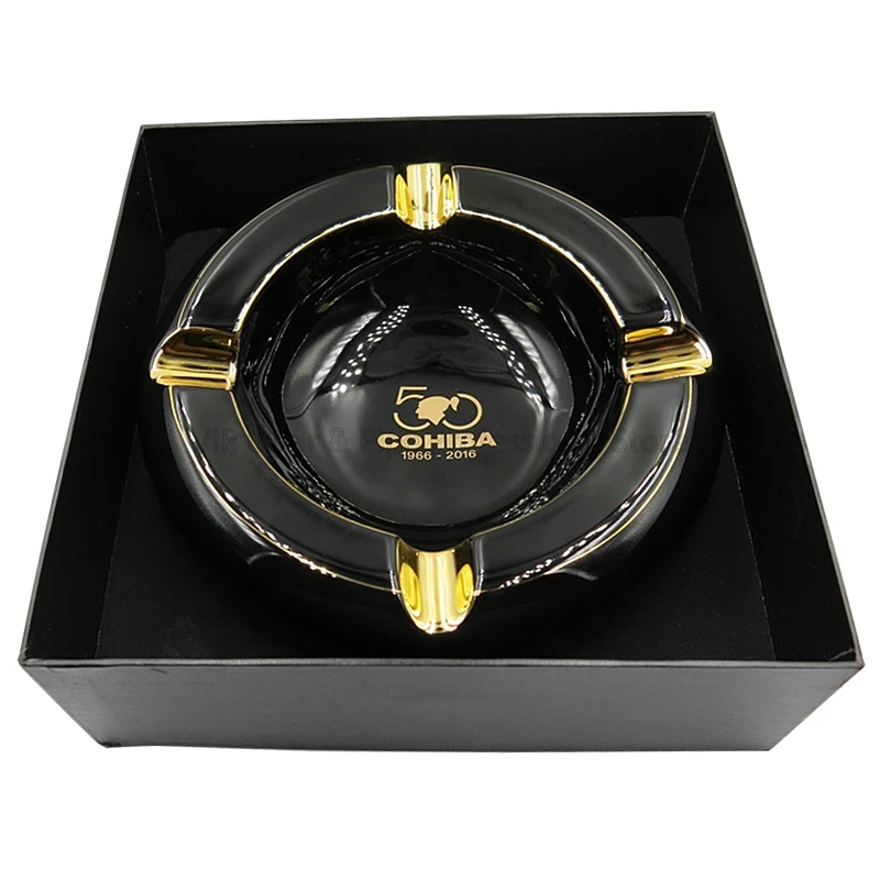 Пепельница для сигар COHIBA классическая круглая пепельница с 4 ячейками дома и
