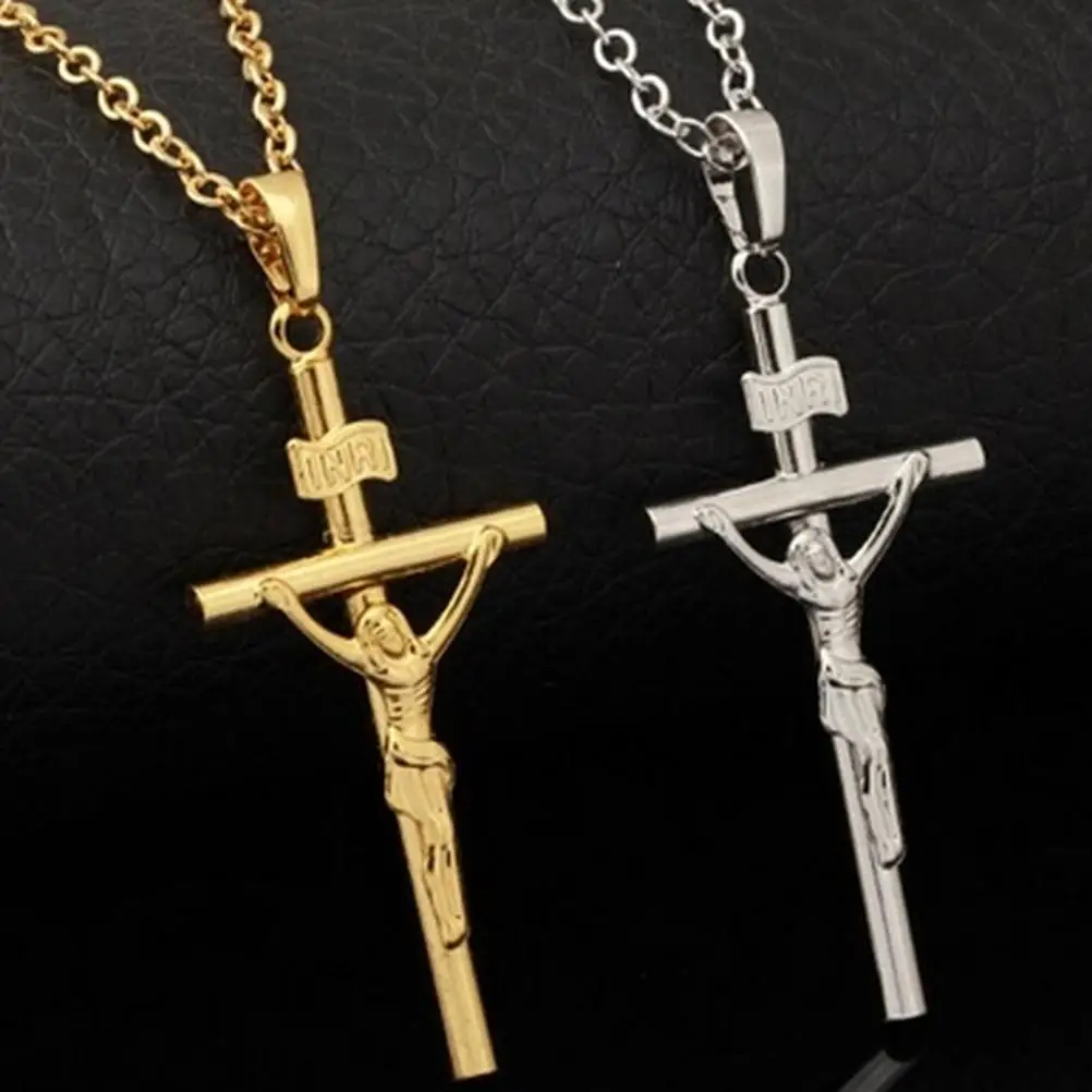 

1pcs Necklace Women Men Jesus Cross Necklace Unisex Alloy Jewelry