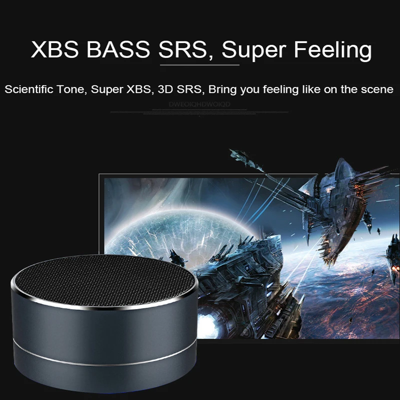 Bluetooth Колонка A10 со светодиодной подсветодиодный кой с микрофоном и FM