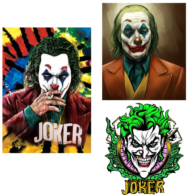 

Iron on Patches Joker Poker Heat-sensitive Patch Stripes on Clothes Stickers Ironing Printing for Clothing Heat Transfer Patch
