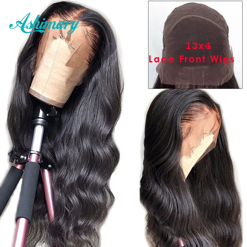 13x4 Lace Front Human Hair Wigs Remy Brazilian Hair Wig Body Wave Lace Front Wigs Pre Plucked with Baby Hair Ashimary Hair