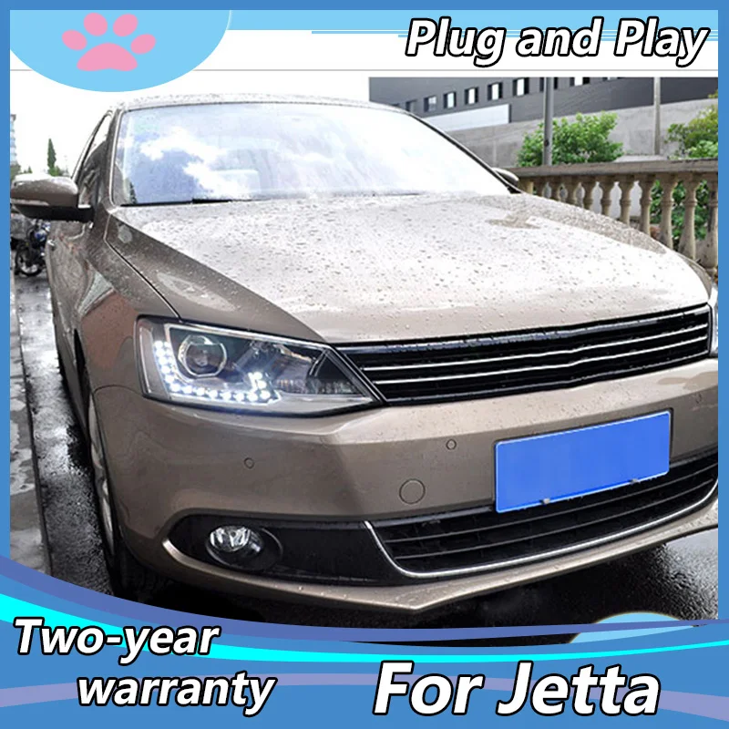 

Car Styling For VW Jetta headlights 2012-2015 Jetta led headlight Head Lamp led drl projector headlight H7 hid Bi-Xenon Lens
