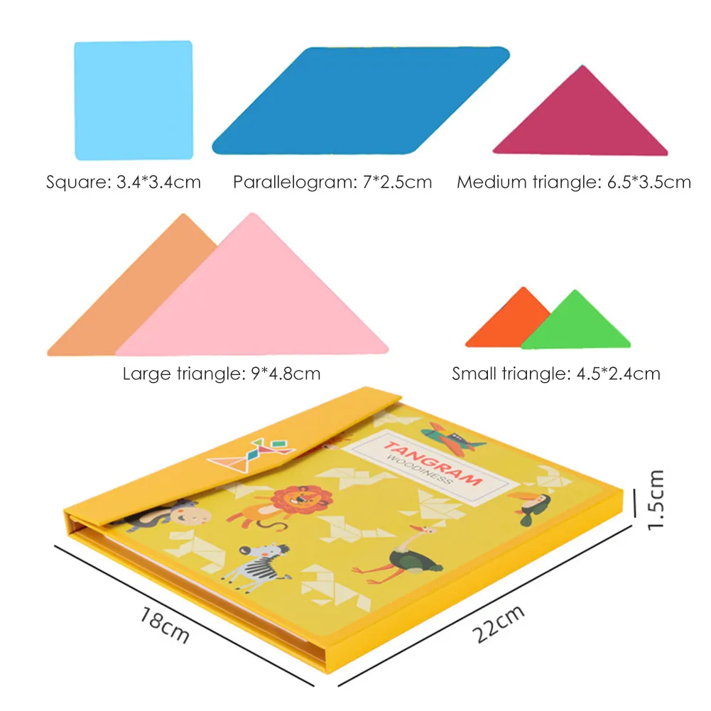 

Magnetic 3D Puzzle Jigsaw Tangram Game Montessori Early Learning Educational Drawing Board Geometry Cognitive Toy Gift For Kids