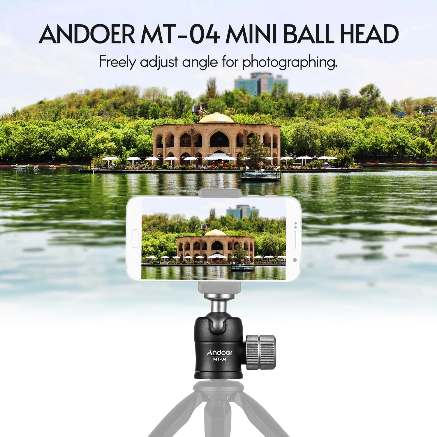 Andoer MT-04 Mini Ball Head 360 Degrees Panoramic Ballhead with Standard 1/4 Screw for Mounting DSLR Cameras Light Stand Monopod |
