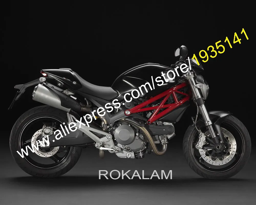 

For Ducati 696 796 795 2009-2013 M1000/M1100 Full Black Bodykit Work Aftermarket Motorbike Fairing (Injection molding)