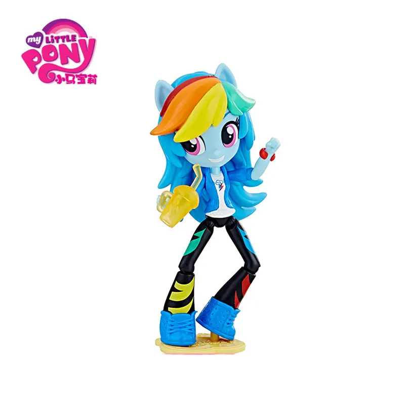 My Little Pony, 10 см, Эквестрия, для девочек, Мини-куклы, фигурка, коллекция, модель, куклы, игрушки для девочек - Цвет: rainbow dash10cm