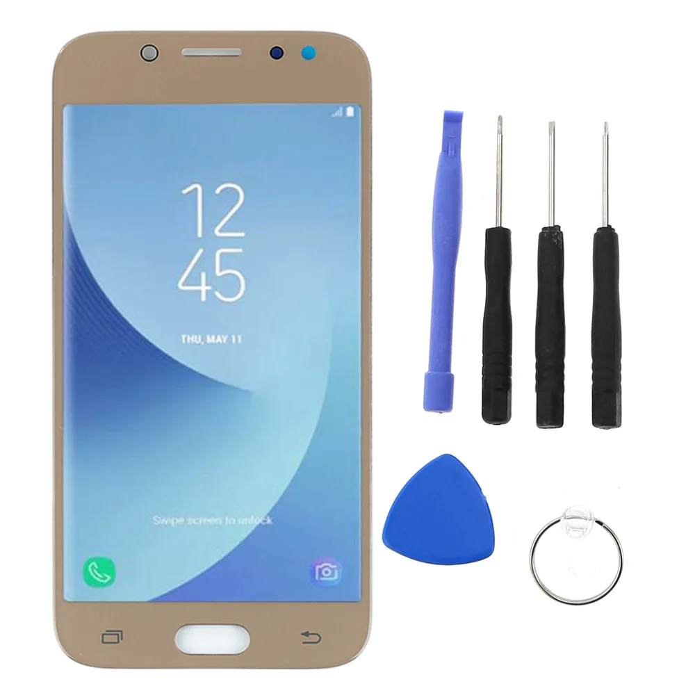 gold with tools J530 экран для Samsung Galaxy J5 lcd J530 J530F SM-J530F J5 Pro ЖК-дисплей сенсорный экран дигитайзер сборка J530f lcd - Цвет: gold with tools