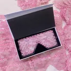 Охлаждающая маска для глаз из розового кварца в коробке, маска для глаз из натурального нефрита, массажер для глаз для холодной терапии, маски для сна с аметистом, нефритовый массажер