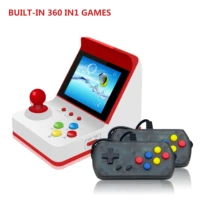 3inch screen arcade fc handheld game console 8 bit 360 in 1 classic retro games consoles two gamepads support doubles two player