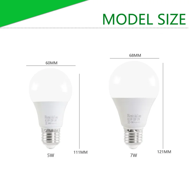 УФ-ламсветильник светодиодная бактерицидсветодиодный дезинфицирующая E27 GU10 E14