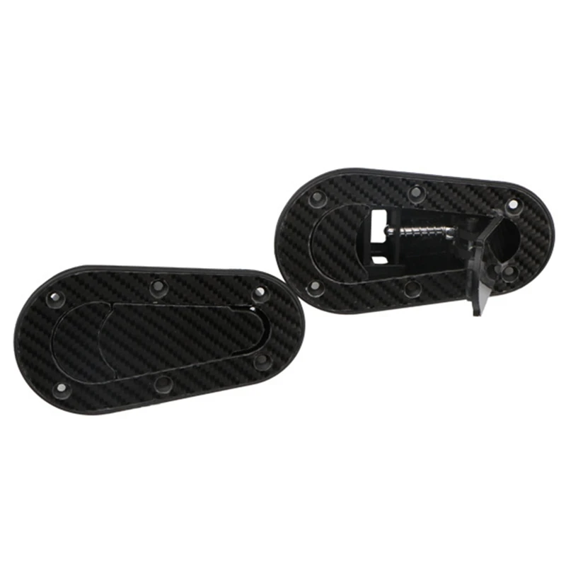 

2Pcs/Set Real Carbon Fiber Car Hood Latch Steel Pin Lock & Key Kit Flush Mount Universal Engine Invisible Cover and Lock for Car