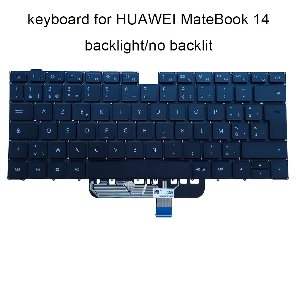 Belgian backlight Keyboard for Huawei MateBook D 14 KLW-W09 W19 W29 D14 NBL-WAQ9L WAQ9RP Boh-WAQ9R azerty keyboards 9Z.NG2BN.01A