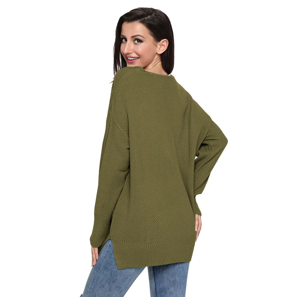 Новый стиль осень-зима в европейском и американском стиле пикантный пуловер