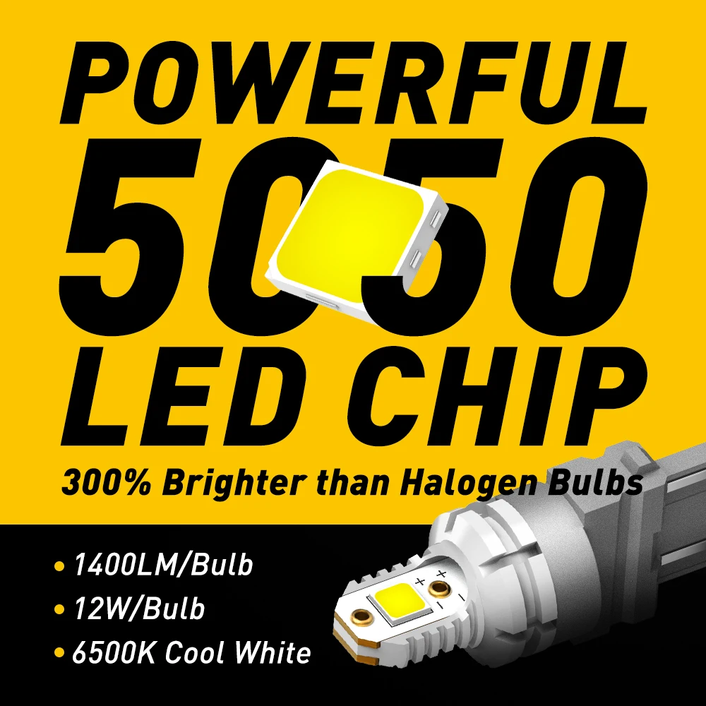 Нет Hyper Flash 3157 3156 светодиодный Canbus T25 PY27W PY27/7 Вт Автомобильный светильник 5050 SMD