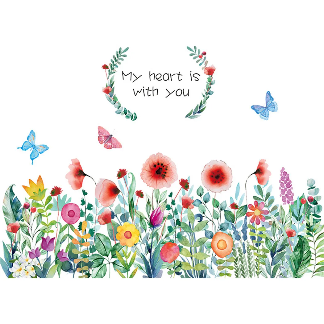 

Tropical Wall Sticker Wall Butterfly DIY Decal Decor Decoration Flower