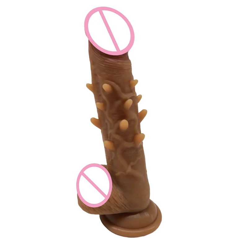 Soft Silicone Barbed Dildo Realistic Suction Cup Male Artificial Penis Dick Female Masturbator Adult Sex Toys For Women | Красота и