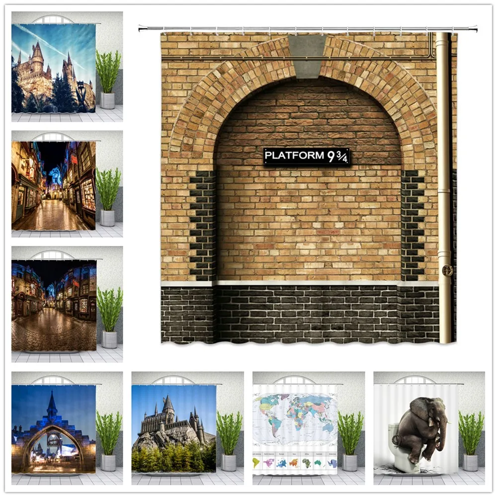 Шторы для душа на платформе 9 и 3/4 секретный проход Королевского Креста железная