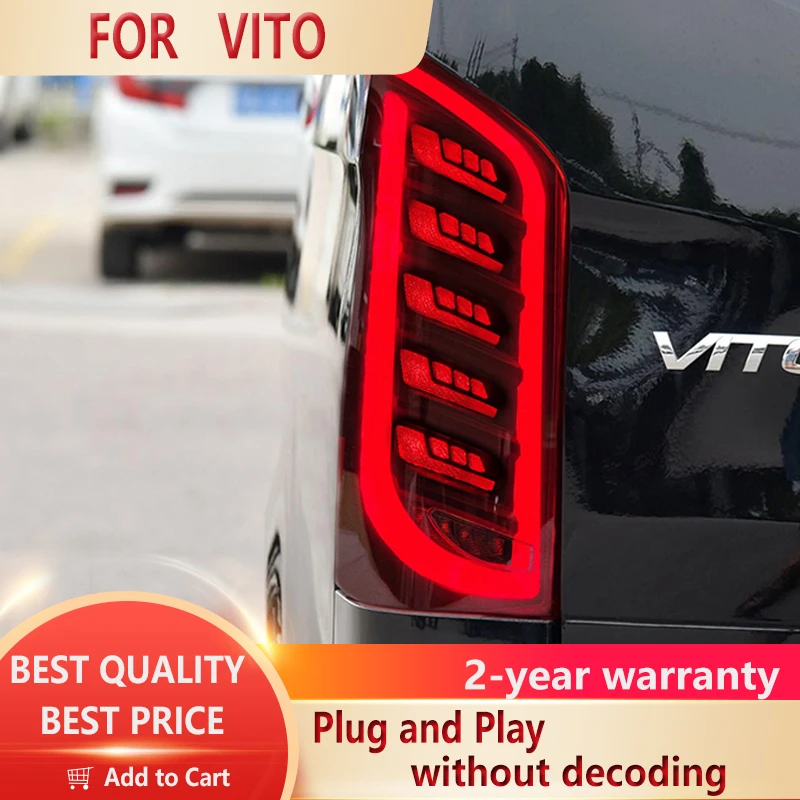 

For Vito Tail Lights 2016-2021 V260 LED Tail Lamp W447 DRL Dynamic Signal Brake Reverse auto Accessories