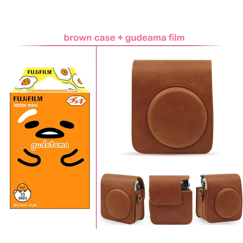 Geniune Fujifilm Instax Mini мгновенная цветная пленка с защитной из искусственной кожи чехол для камеры Сумка для Fuji Instax Mini 70 камера