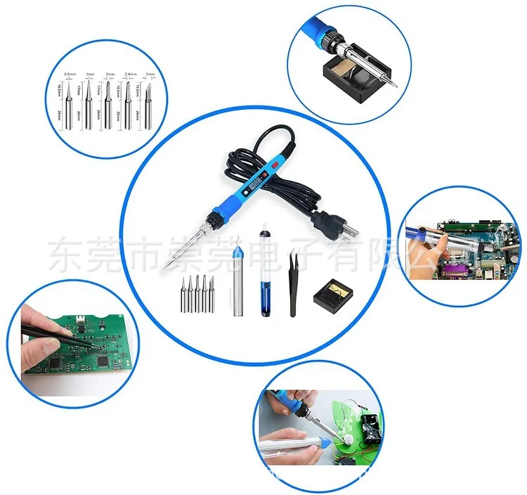 80W digital display with LED adjustable temperature and constant electric soldering iron | Инструменты