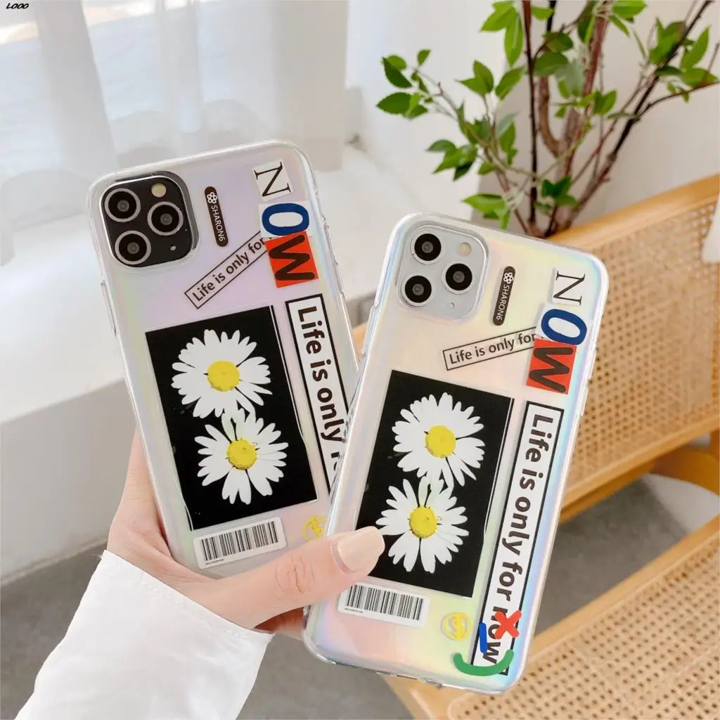 Флуоресцентная Маргаритка подходит для iphone11promax X XR Япония и Южная Корея простой
