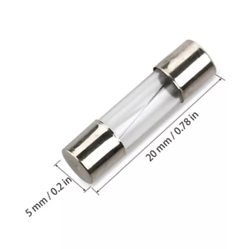 Стеклянные трубчатые предохранители 100 шт./лот 5x20 мм с быстрым выдувом 0.2A 0.3A 0.5A 1A 2A